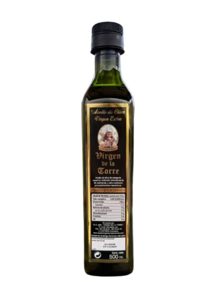 Garrafa de 0.5L de aceite de oliva virgen extra en La Victoria Córdoba